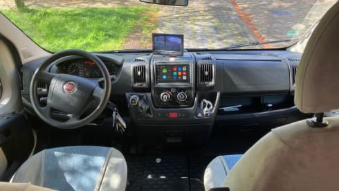 Comfortable 3 to 4 person Adria Sport 573 DF.