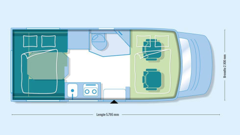 Volkswagen T4 Karmann Camper with round seat