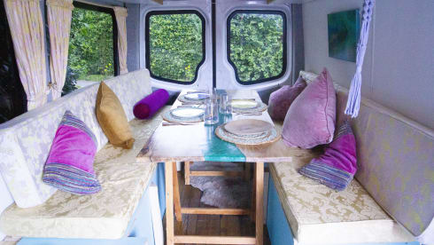Orla – Off-grid, Heated, 3-Berth Mercedes Camper with Wood Interior & River Table