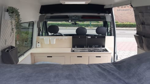 Atmospheric modern bus camper (3 pers)