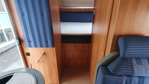 Compact Family Camper. Off grid. Optional baby bed and bicycle carrier.