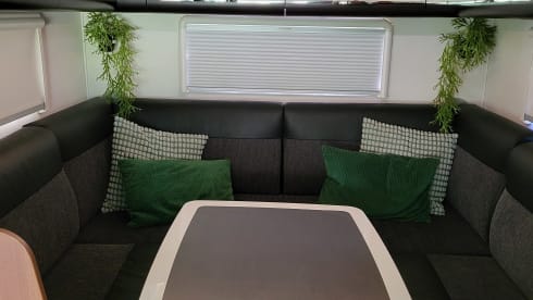 LMC integrated camper with round seating from 2018