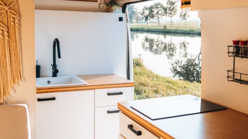 Luxurious campervan with stylish interior