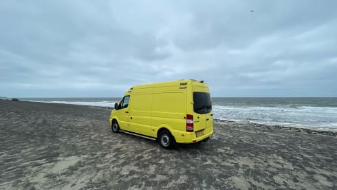 Yellowtrack  – Powerful Mercedes campervan – freedom, comfort and adventure for two!