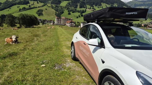 Tesla Model Y with iKamper x-cover 2.0