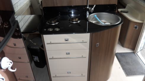 Beautiful luxury family camper Challenger Prium XG with powerful engine