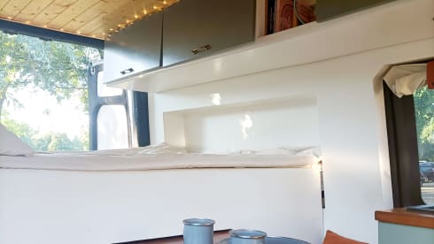 Luxury off-grid Sprinter with unique, bohemian interior! Winter camping