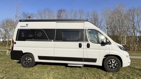 New camper van, 2 sleeping places and bicycle carrier