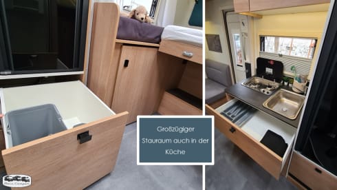 Joa 75T – Modern family mobile home for 5 people under 3.5t