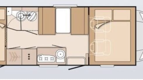 Knaus – Alcôve Knaus pour 6 personnes à partir de 2017
