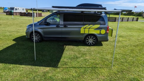 Brand new Mercedes-Benz, modular van sleeps up to 6 with awning