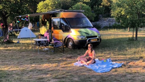 Unique, off-grid Ford Transit for two people