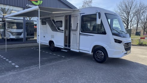 Luxe en rust in de natuur – 4p Knaus integrated uit 2022