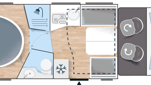 Challenger! – Spacious, modern and luxurious camper with 4 fixed sleeping places - XL garage