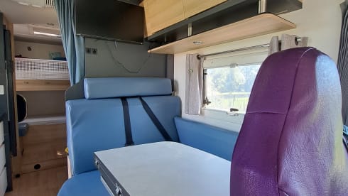 Family camper with bunk beds
