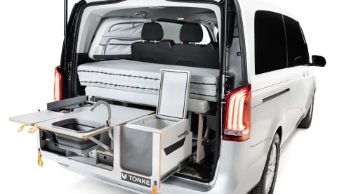 Elektrische Mercedes EQV Tonke, Kampeerauto van het jaar 2023! – Model Adventurer 3 from 2023 (also for sale)