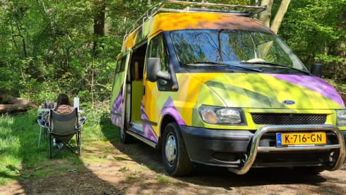 Unique, off-grid Ford Transit for two people