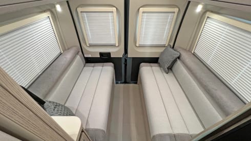 Betty George – Elddis 4 berth Automatic Campervan 2024 With Double Bed Pop Top