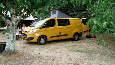 The yellow van💛 – Ford Transit — 2-3 persoons camper (zelfbouw 2026)