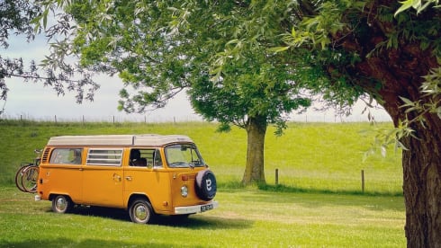 Ga op duurzame roadtrip met Calandria! ⚡️🚐 – 100% Electric! ⚡️ VW T2 "Calandria"