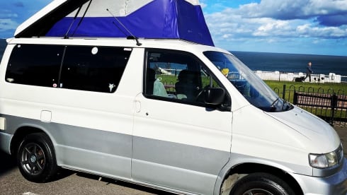 Bertyventurer – 4 berth Mazda bongo to hire with awnings let your adventure begin here