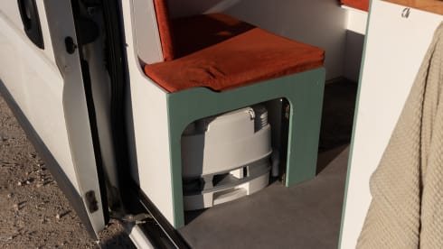 Compact off-grid Peugeot Boxer with length bed for 2 people