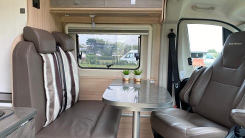 Luxurious and sustainable bus camper (automatic) with light interior and many extras