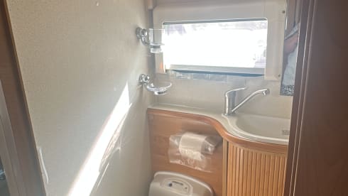 Bertie  – 4 berth Auto-Trail with all amenities.