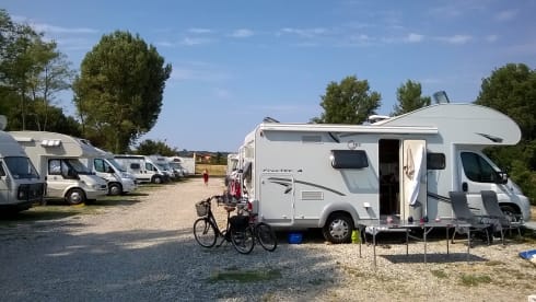 Fully furnished alcove motorhome
