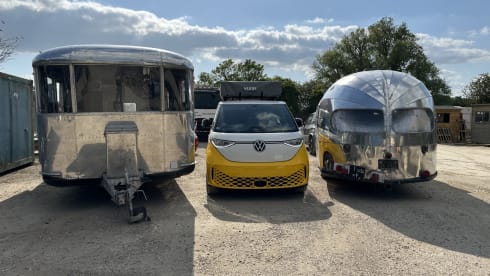 Buzzby – ID Buzz Campervan with optional roof top tent . Insurance included