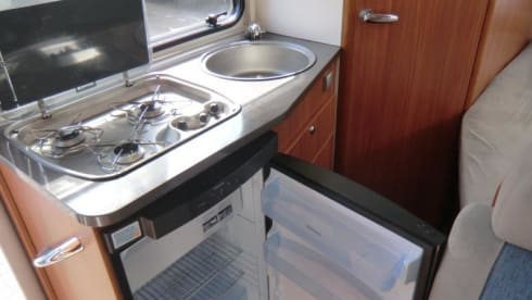 Comfortable 3 to 4 person Adria Sport 573 DF.