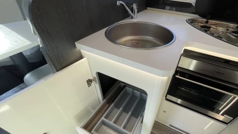 Hugo – Modern Rollerteam motorhome with separate bedroom - With free insurance