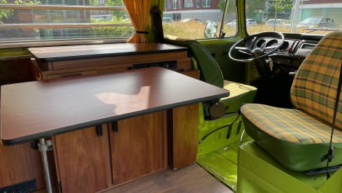 Beautiful vintage Volkswagen T2 camper from 1976