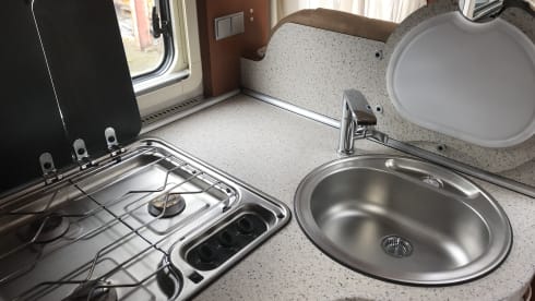 C1 driving license. Super luxury Hymer for 4 people.