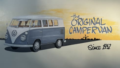 De blauwe reiziger – 4p Volkswagen campervan from 1993