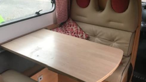 4 berth Chausson, main bed over cab