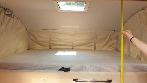 Camper with top layout