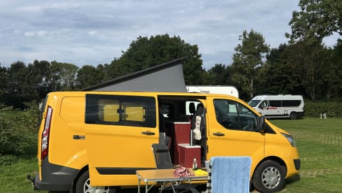 The yellow van💛 – Ford Transit — 2-3 persoons camper (zelfbouw 2026)