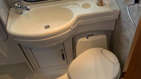 Family camper with bunk bed