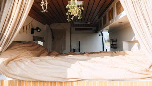 Luxurious campervan with stylish interior