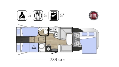 Gezinscamper – Family camper 5 people - luxurious & complete