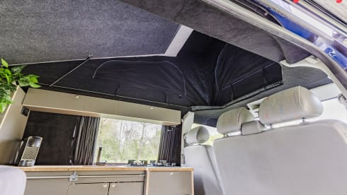 Blue 4p Volkswagen bus 