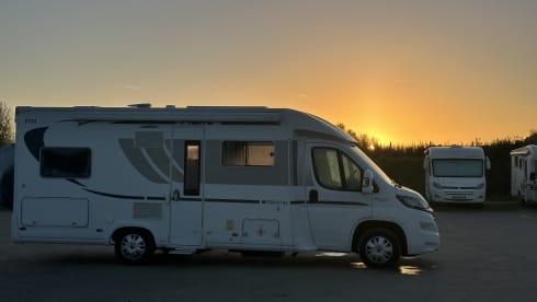 Fully off grid 4 berth Pilote semi-integrated motorhome from 2019