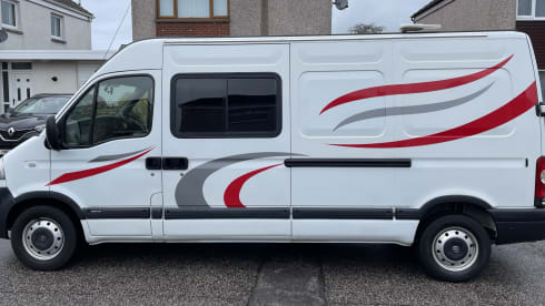 Movano – 2 berth Vauxhall Movano campervan with many extras!