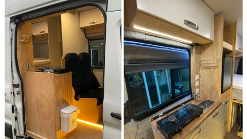 Ford Transit – Luxury self-build camper available for off-grid camping