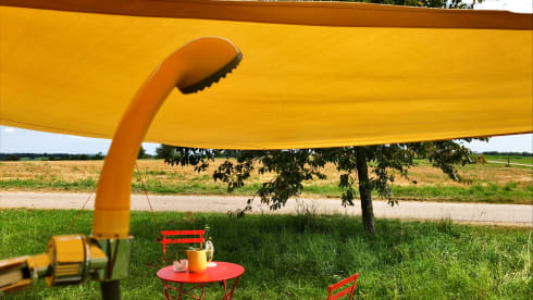 Gele busje – Extended Yellow Volkswagen T5 camper 