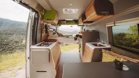 - voor de actieve vakantiegangers – Modularer Buscamper für 2 Personen