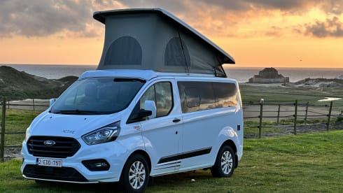 Campervan (2 to 4p) with bicycle rack (Ford Transit Bürstner Copa 500) 