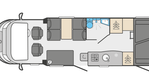 DHF – Swift Edge 466 6 Berth Rear Bunks