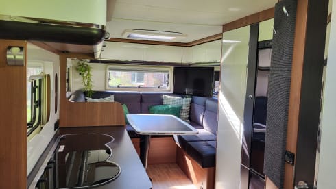 LMC integrated camper with round seating from 2018